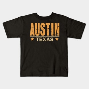 Austin Texas bold vintage Kids T-Shirt